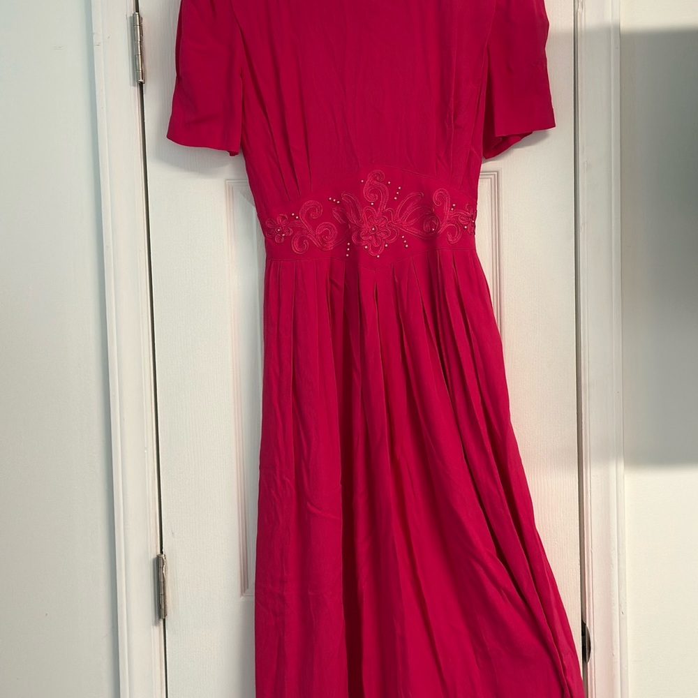 Vintage Hot Pink Dress